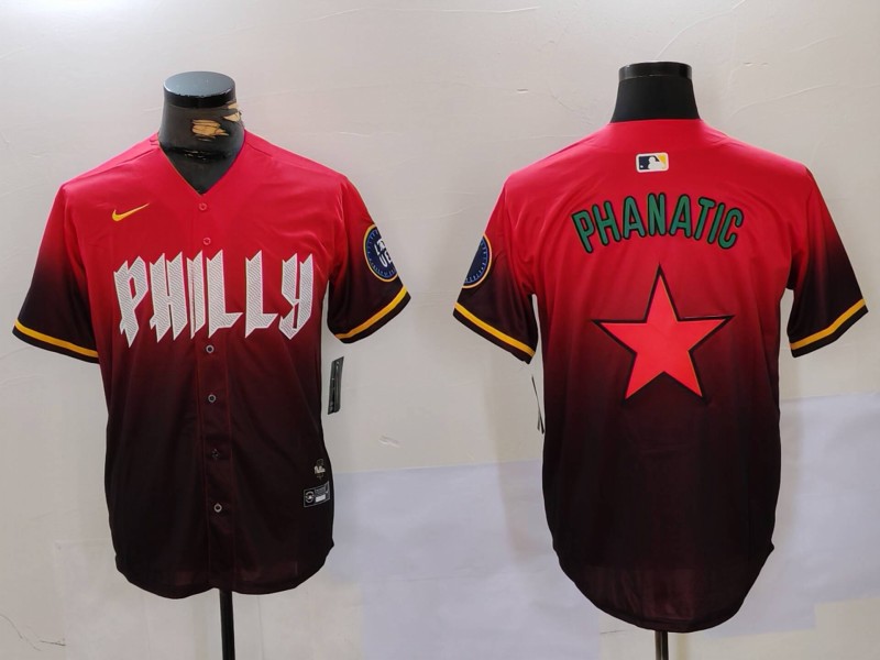 Men Philadelphia Phillies Blank Red Game 2024 Nike MLB Jersey style 9124->indianapolis colts->NFL Jersey